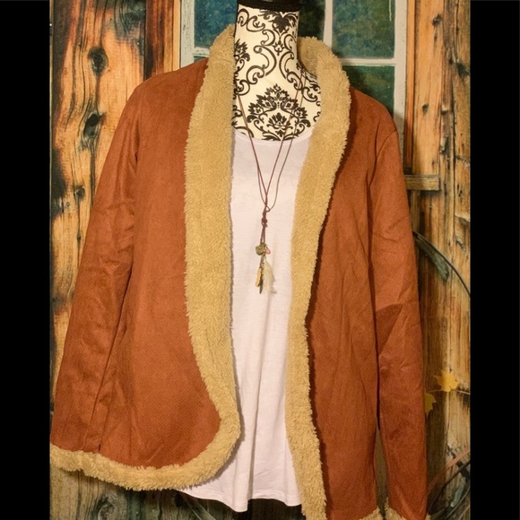 Listicle suede jacket with fur lining - Picture 3 of 3